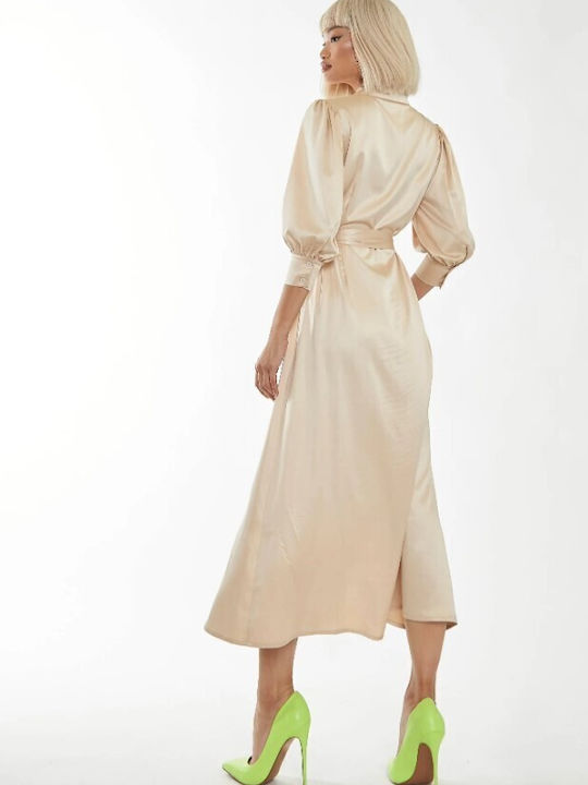 Glamorous Midi Dress Beige