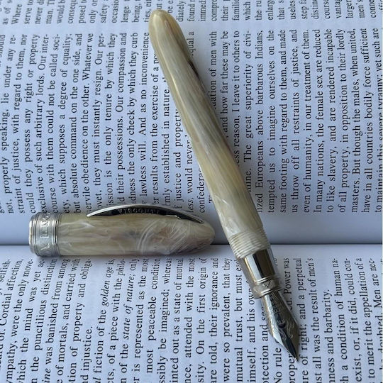 Visconti Πένα Γραφής Ασημί με Μπλε Μελάνι