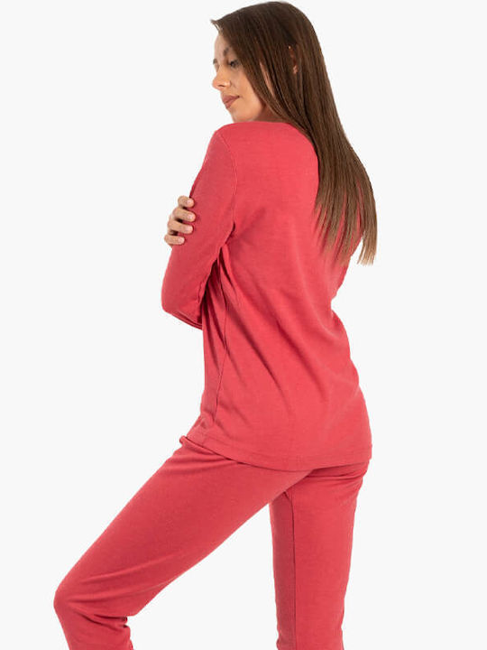 A.A UNDERWEAR Winter Women's Pyjama Pants Red