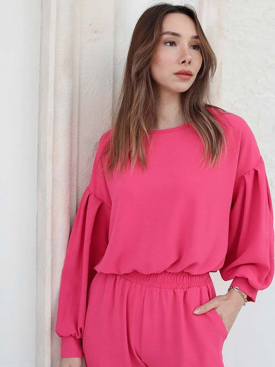 Femei Fuchsia Set cu Pantaloni