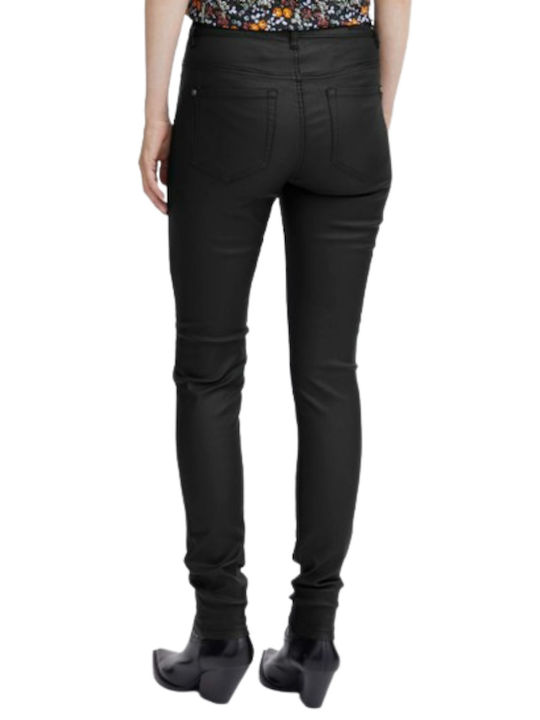 Fransa Women's Fabric Trousers in Skinny Fit Black