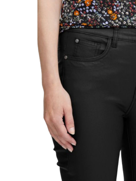 Дамско Текстил Панталон със Skinny Крoйка Black