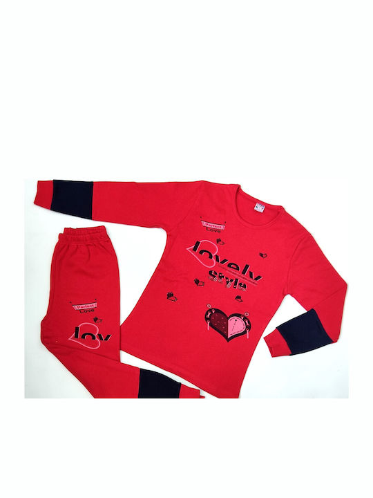 Tres Chic Детска пижама Зимна red