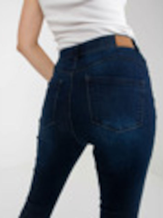 Women's Jean Trousers Push Up in Skinny Fit Navy Blue.