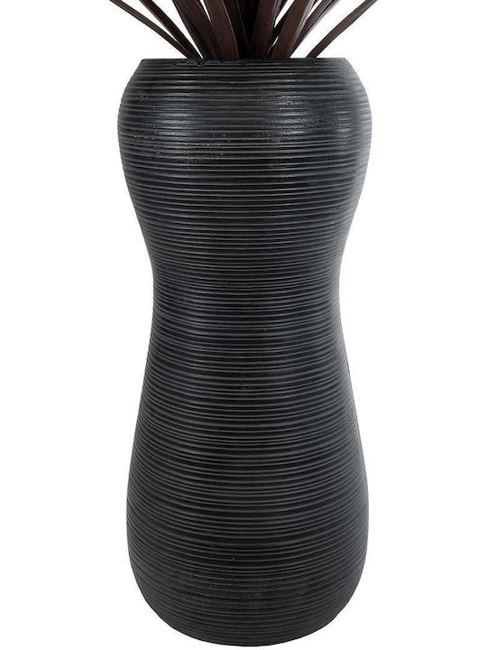 GloboStar Barrio Planter Polyester Black with Stand 40x40x93cm.