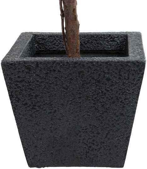 GloboStar Karraspio Planter Polyester Black with Stand 34x34x30cm.