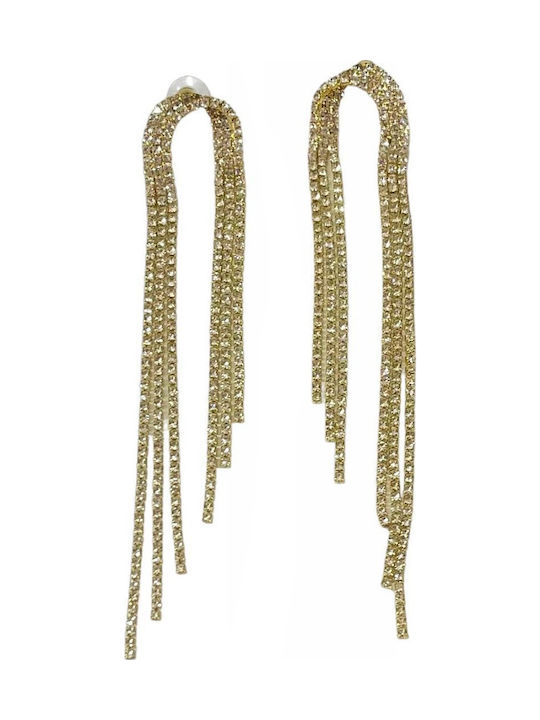 Tatu Moyo Earrings made of Steel Gold Plated with Stones Tatu Moyo Earrings made of Steel Gold Plated with Stones