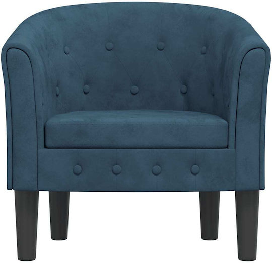 Sessel Samt Dark Blue 70x56x68cm