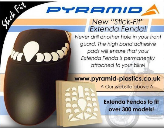 Pyramid Plastics Μπροστά Λασπωτήρας Τροχού Μοτοσυκλέτας για BMW F 800 GS Μαύρο