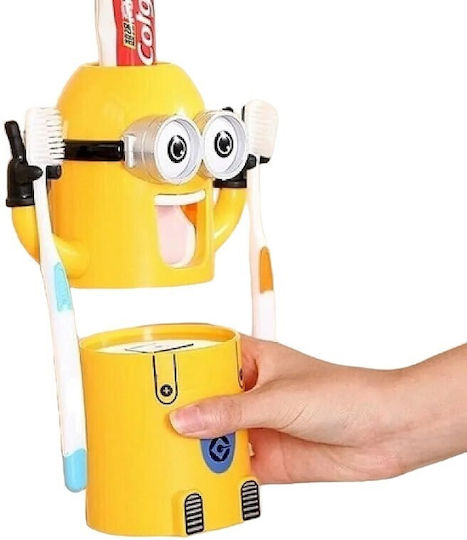Base Toothbrush Support Base with Automatic Toothpaste Dispenser Plastic