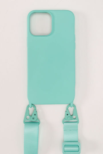 Luigi Strap Back Cover Silicon cu Curea Turcoaz (IPhone13Pro (Apple))