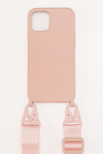 Luigi Strap Back Cover Σιλικόνης με Λουράκι Ροζ (IPhone12ProMax (Apple))