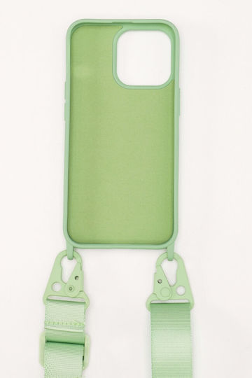 Luigi Strap Back Cover Σιλικόνης με Λουράκι Πράσινο (IPhone13Pro, Apple)
