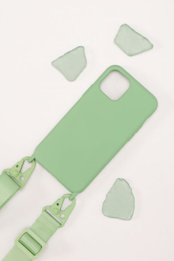 Luigi Strap Back Cover Σιλικόνης με Λουράκι Πράσινο (IPhone 11Pro - Apple)