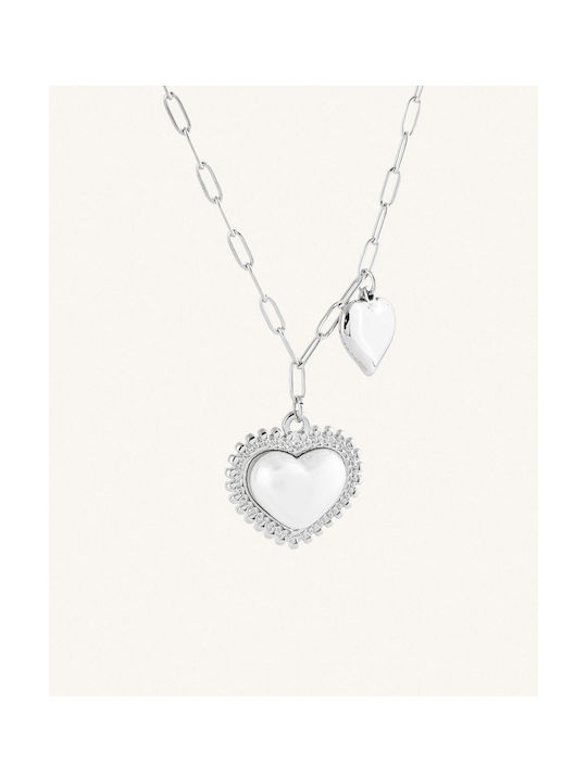 Necklace with design Heart from Steel