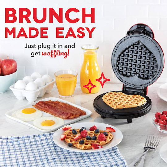 Mini Waffle Maker for Heart Waffles 350W