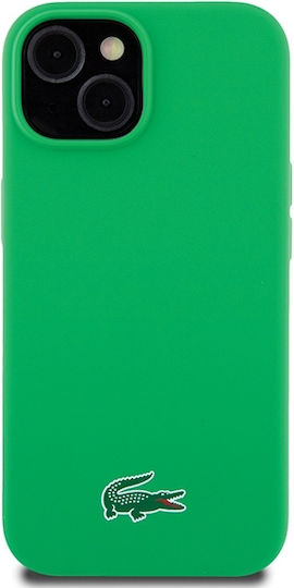 Lacoste Silicone Magsafe Back Cover Plastic Green (iPhone 15 Plus)