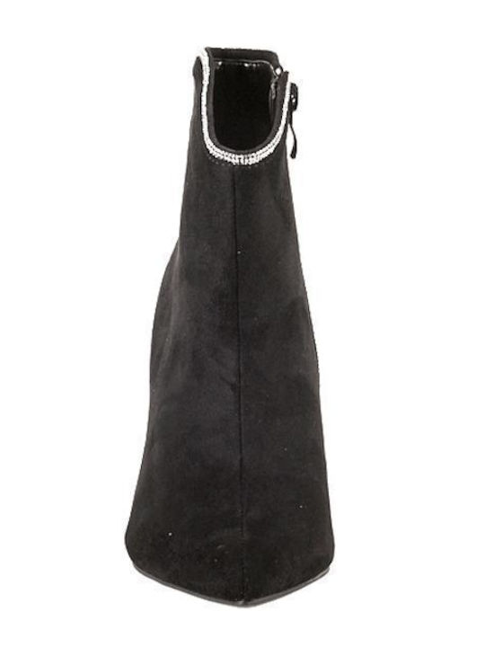 Wildleder Stiefeletten Damen Schwarz