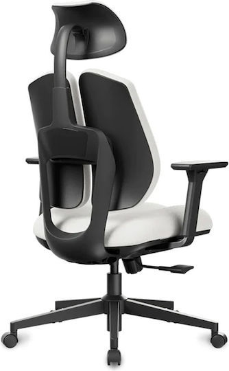 Eureka Ergonomic Офис стол с Бели Подлакътници