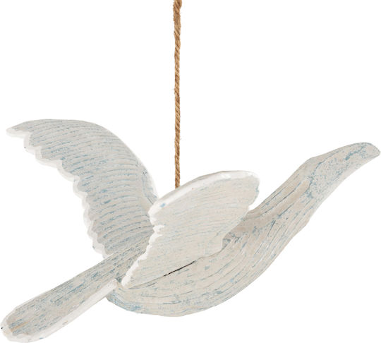 HomeMarkt Hanging Wall Decor Ecru Wooden 93x12x62cm