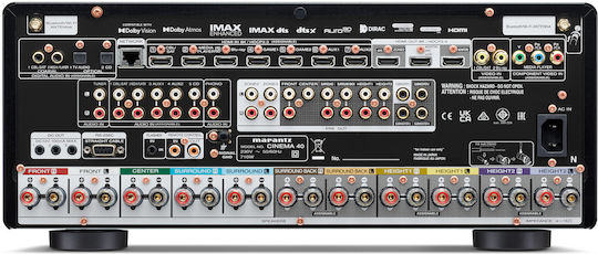 Marantz Cinema 40 Ενισχυτής Home Cinema 4K/8K 9.2 Καναλιών 125W/8Ω 165W/6Ω με HDR και Dolby Atmos Ασημί