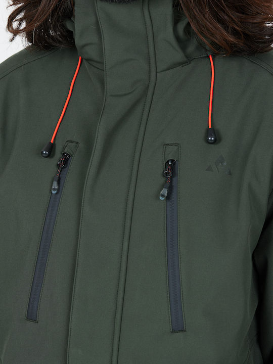 Winter Jacket Softshell Waterproof and Windproof ''Deep Forest''
