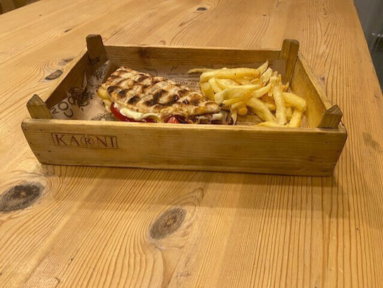 Nakaro Wood Carrier Serving Basket Wooden with Dimensions 30x20x30cm 1pcs
