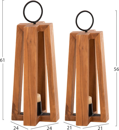 HomeMarkt Фенерче Дърво Жълт 24x24x50бр 1бр