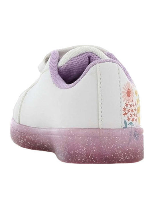 Sneaker Kids Anatomic Sneakers with Hoop & Loop Closure White