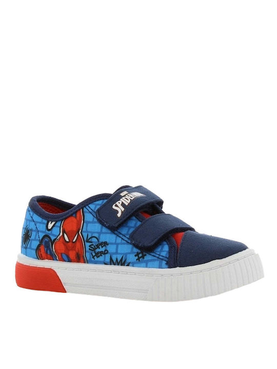 Spiderman Kids Sneakers with Scratch & Lights Blue