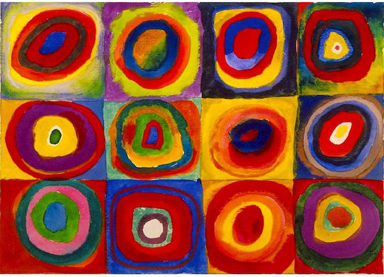Vassily Kandinsky: Color Study - Squares With Concentric Circles, Wassily Kandinsky Puzzle 2D 1000pcs WLP-ENJOY-1542