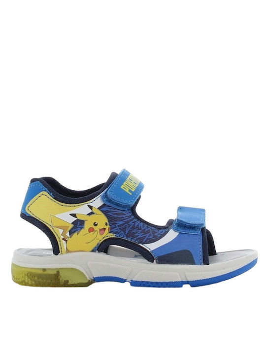 Pokemon Kinder Sandalen mit Klettverschluss & Lichtern Blau