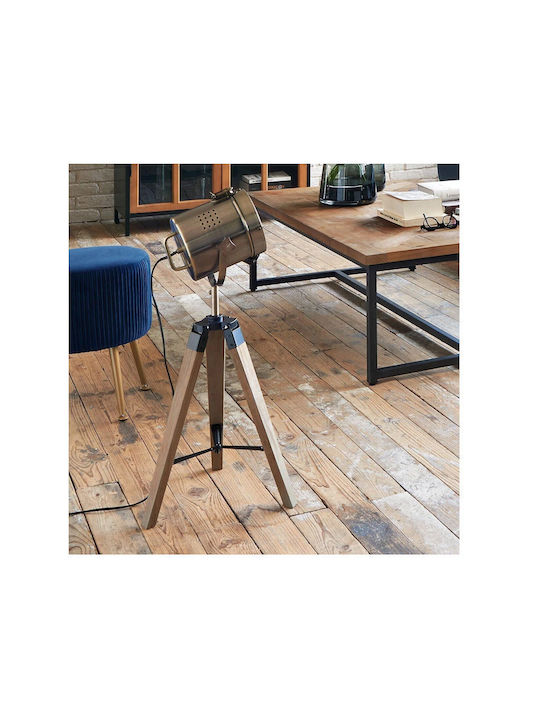 Atmosphera Ebor Floor Lamp H68xL32cm with Lamp Bulb Base for E14 Beige