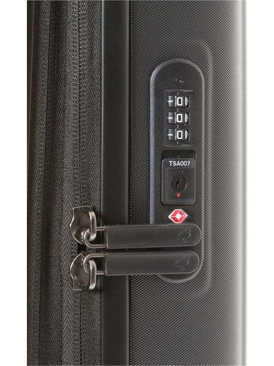 Mandarina Duck Logoduck Cabin Hard Black Suitcase With 4 Wheels Height 55cm