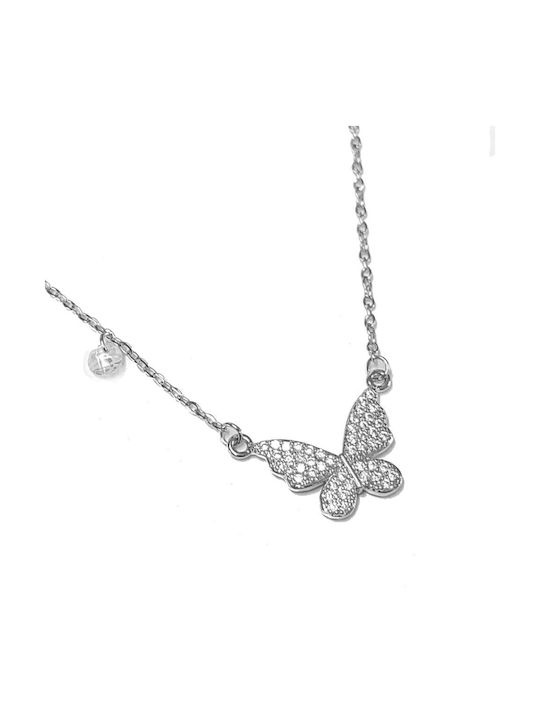 Necklace with design Butterfly from Steel