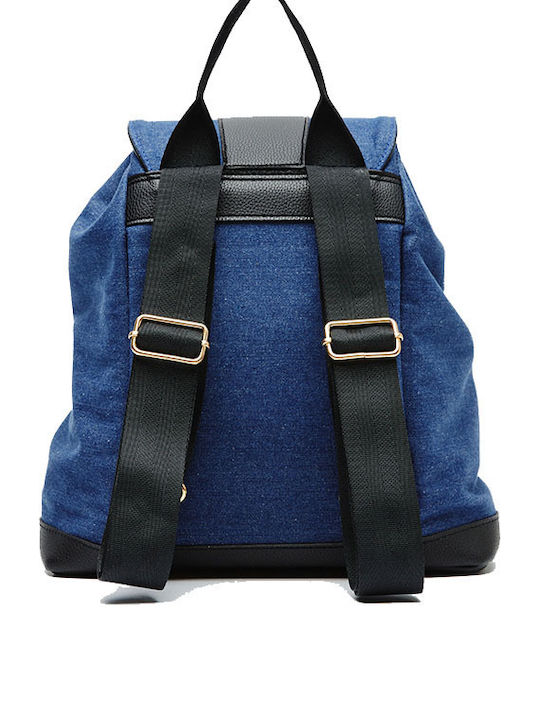 Leather Twist Women's Bag Backpack Blue