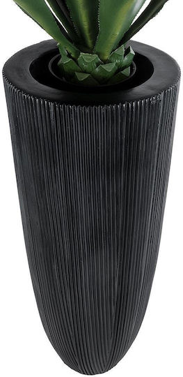 GloboStar Artificial Garden Castle Planter Polyester Black with Stand 43x43x112cm.