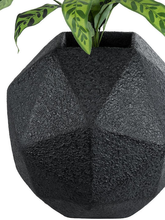 GloboStar Planter Polyester Black with Stand 38x38x38cm.