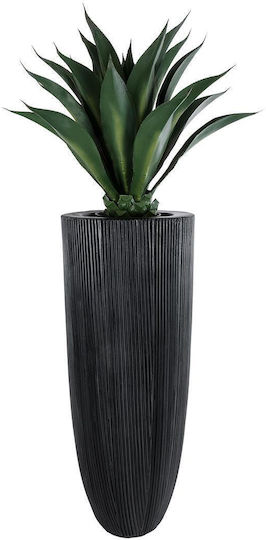 GloboStar Artificial Garden Castle Planter Polyester Black with Stand 43x43x112cm.