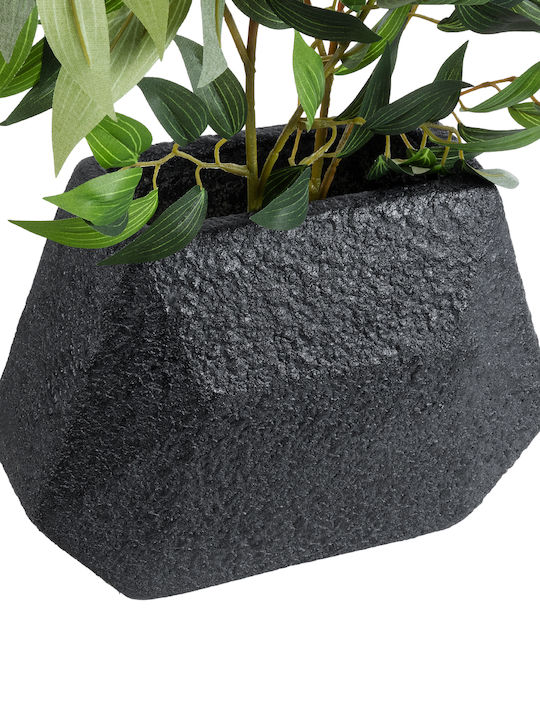 GloboStar Greenwich Planter Polyester Black with Stand 24x14x20cm.