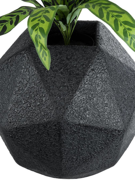 GloboStar Planter Polyester Black with Stand 38x38x38cm.