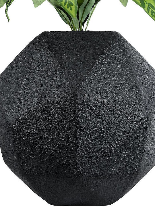 GloboStar Planter Polyester Black with Stand 38x38x38cm.