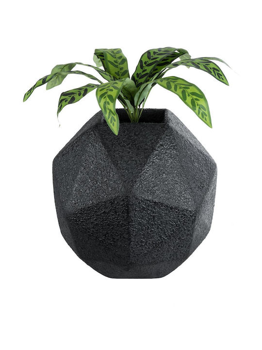 GloboStar Planter Polyester Black with Stand 38x38x38cm.