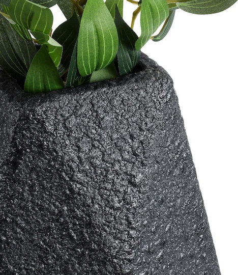 GloboStar Planter Polyester Black with Stand 20x20x32cm.