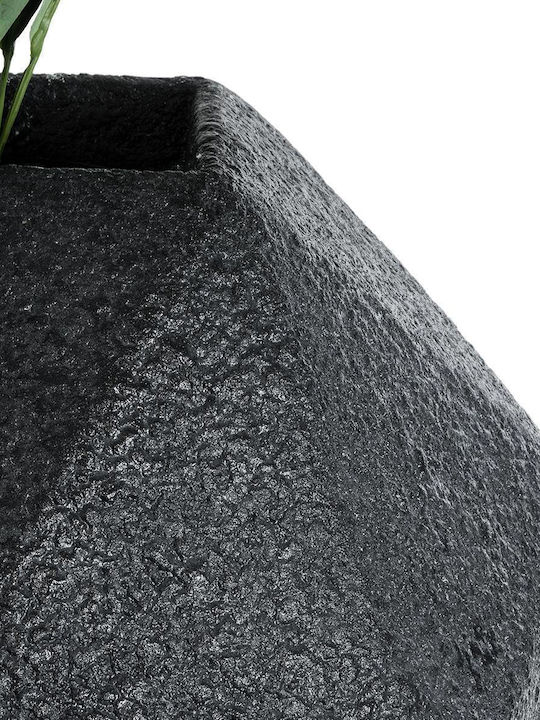 GloboStar Planter Polyester Black with Stand 38x38x38cm.