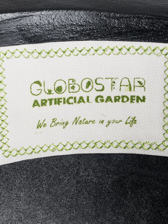 GloboStar Artificial Garden Castle Саксия Полиестер Черен Със стойка 43x43x112εκ.