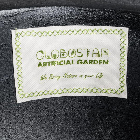 GloboStar Artificial Garden Castle Planter Polyester Black with Stand 43x43x112cm.