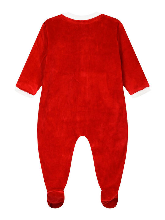 Energiers Baby Bodysuit Set Long-Sleeved Velvet RED