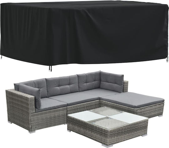 vidaXL Waterproof Sofa Cover Black 200x165x80cm