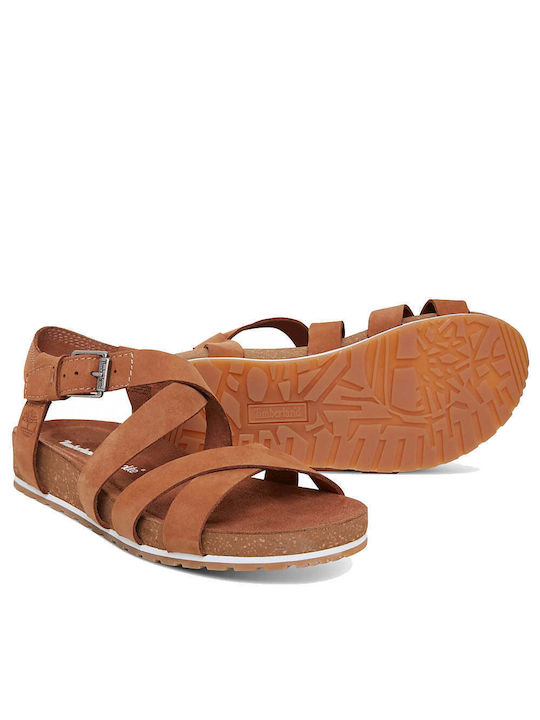 Timberland Anatomic Leather Women's Sandals Tabac Brown